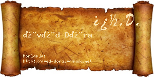 Ávéd Dóra névjegykártya